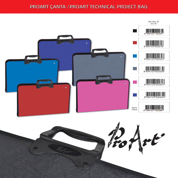 Abka Teknik Resim Çantası Art College 37x54 Proart Mavi - 1