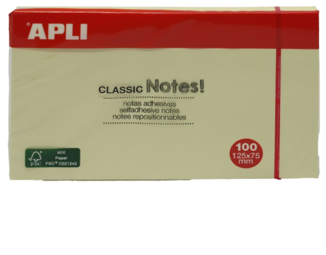 Aplı Yapışkanlı Not Kağıdı Classic 100 YP 125x75 10976 - 1