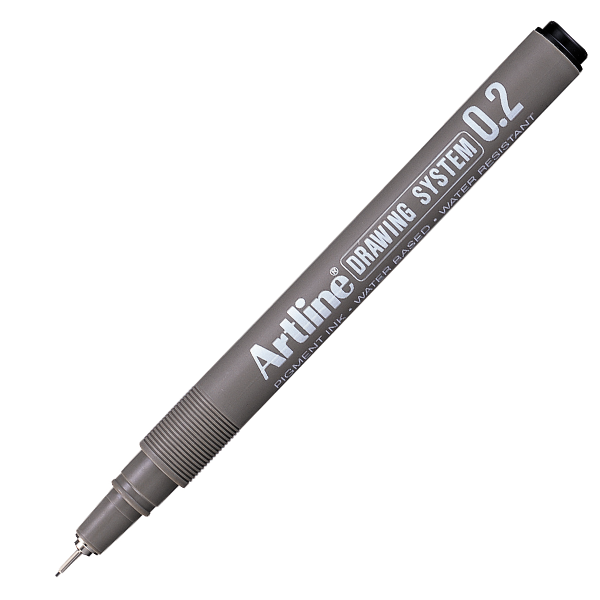 Artline Çizim Kalemi 0.2 MM Siyah EK232 - 1