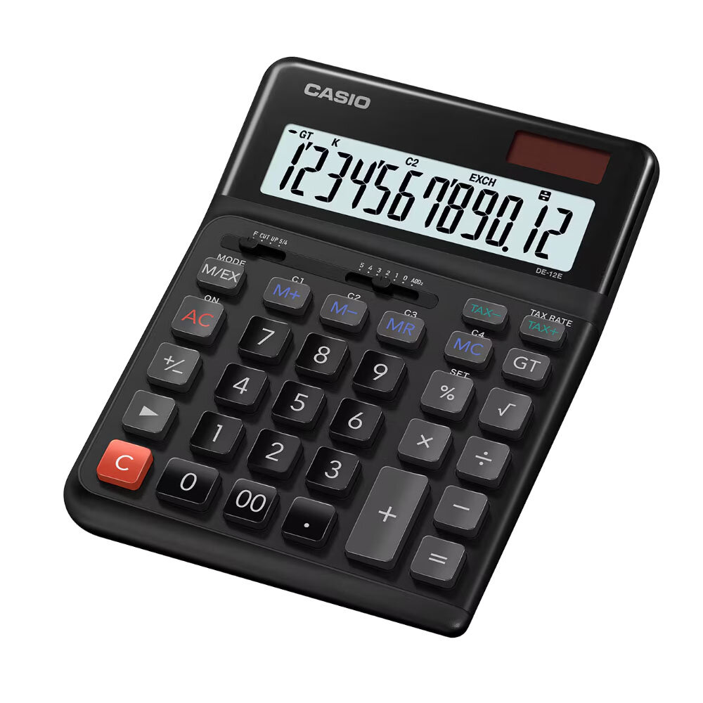 Casio Hesap Makinesi 12 Hane De-12e-bk Siyah - 1