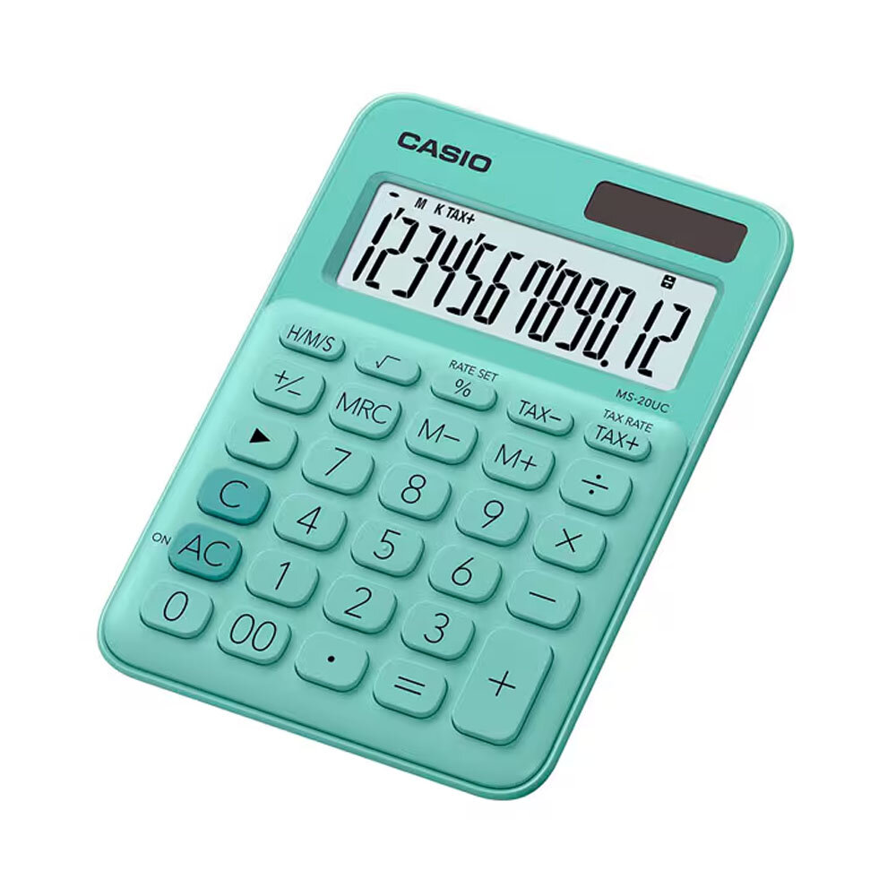 Casio Hesap Makinesi 12 Hane Ms-20uc-gn Renkli Masaüstü - 1