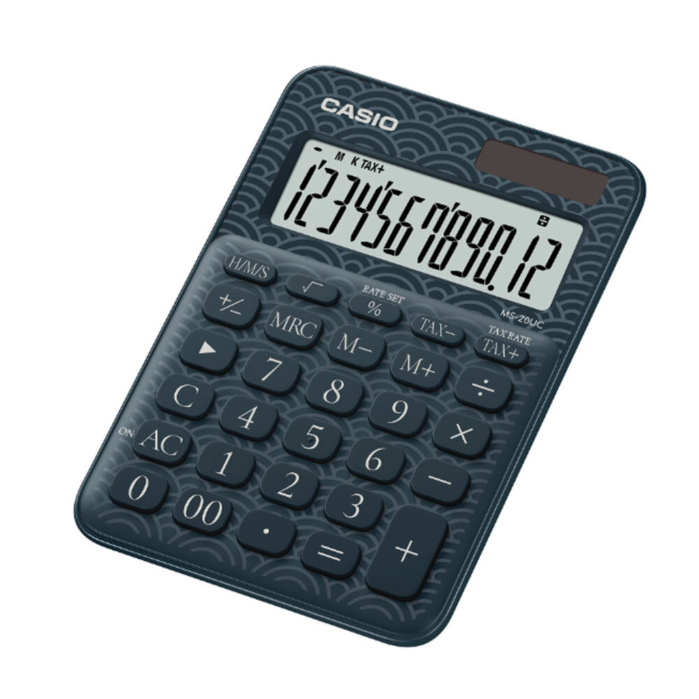Casio Hesap Makinesi 12 Hane Ms-20uc-jbu Lacivert Desenli Masaüstü - 1