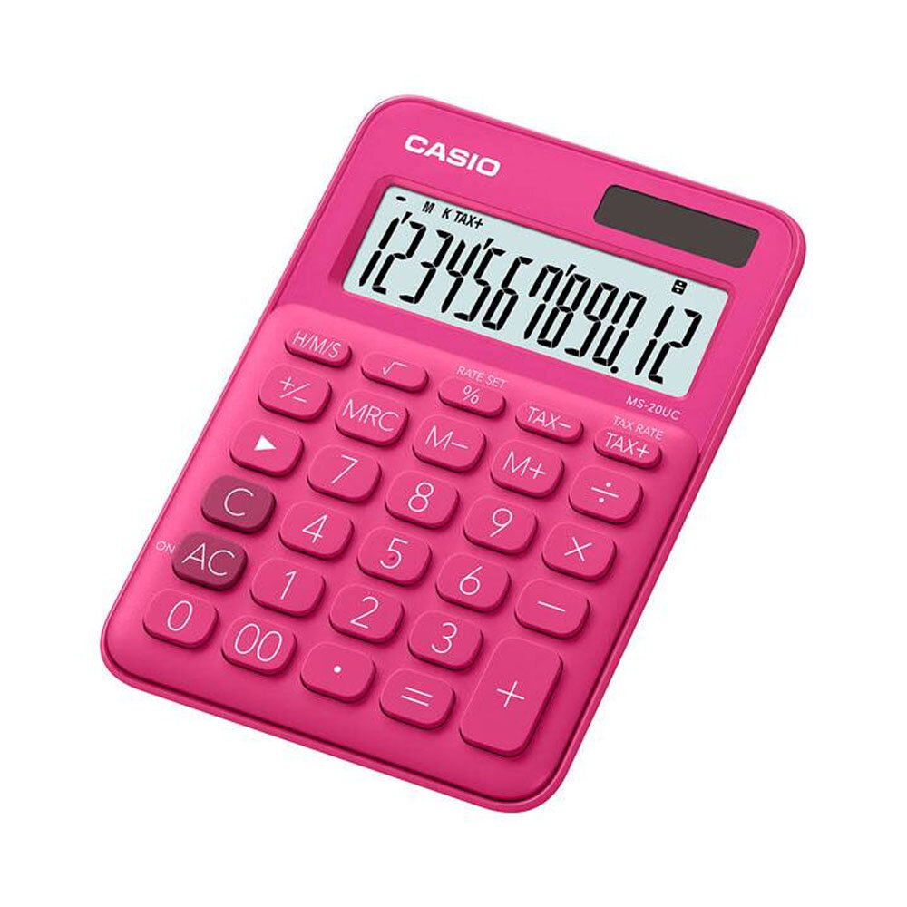 Casio Hesap Makinesi 12 Hane Ms-20uc-rd Renkli Masaüstü - 1