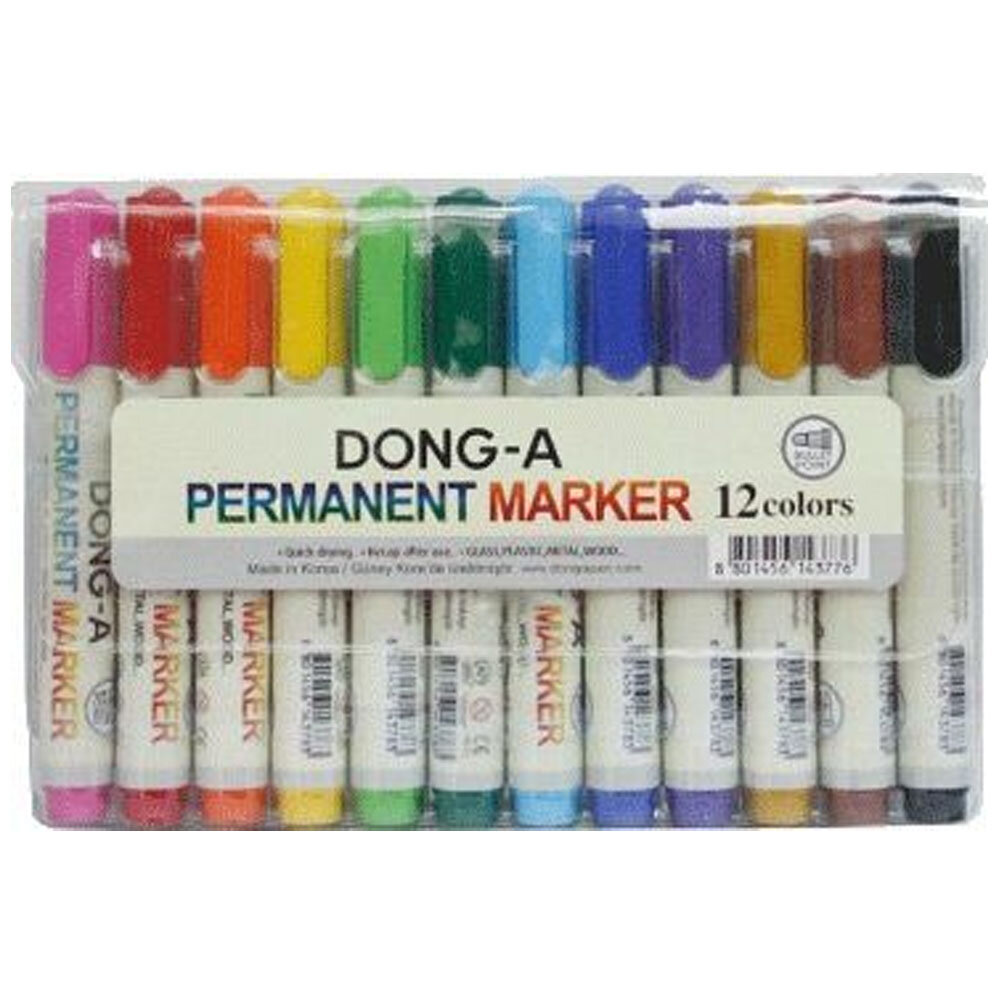 Dong-A Markör Permanent 12 Renk 239314 - 1