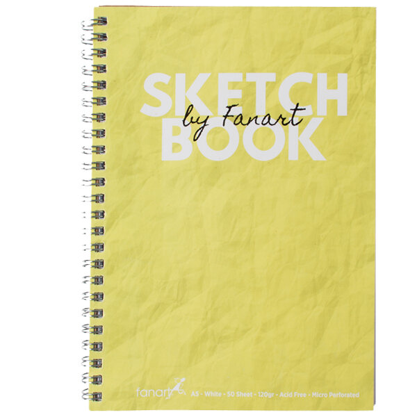 Fanart Academy Sketch Book 120 GR Spiralli 50 YP A5 Sarı 8674 - 1