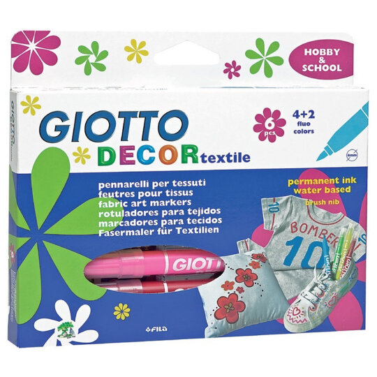 Giotto Keçeli Kalem Tekstil 6 Renk 494800