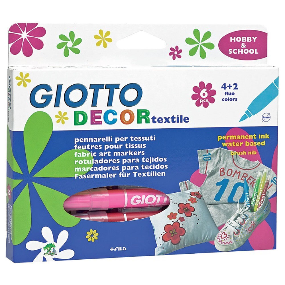 Giotto Keçeli Kalem Tekstil 6 Renk 494800 - 1