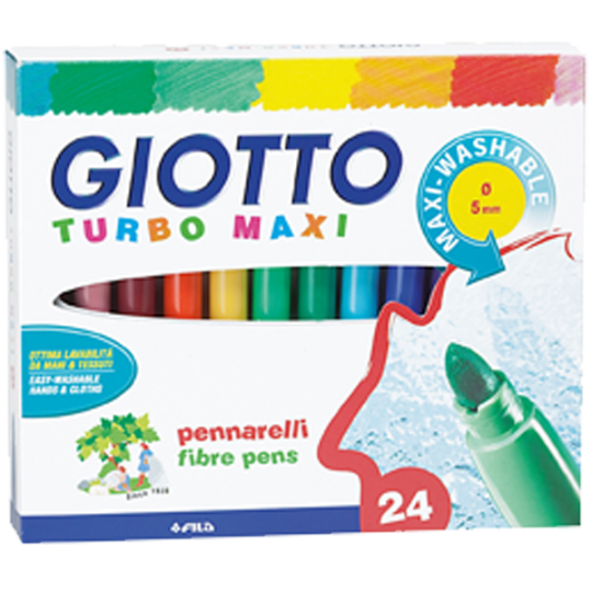 Giotto Keçeli Kalem Turbo Maxi 24 Renk 455000