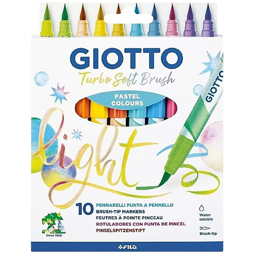 Giotto Turbo Askılı 10 lu Pastel Ton -Fırça Uç - 1