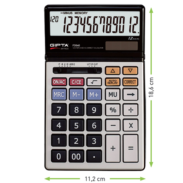 Gıpta Hesap Makinesi Masaüstü 12 Hane F3040 - 1