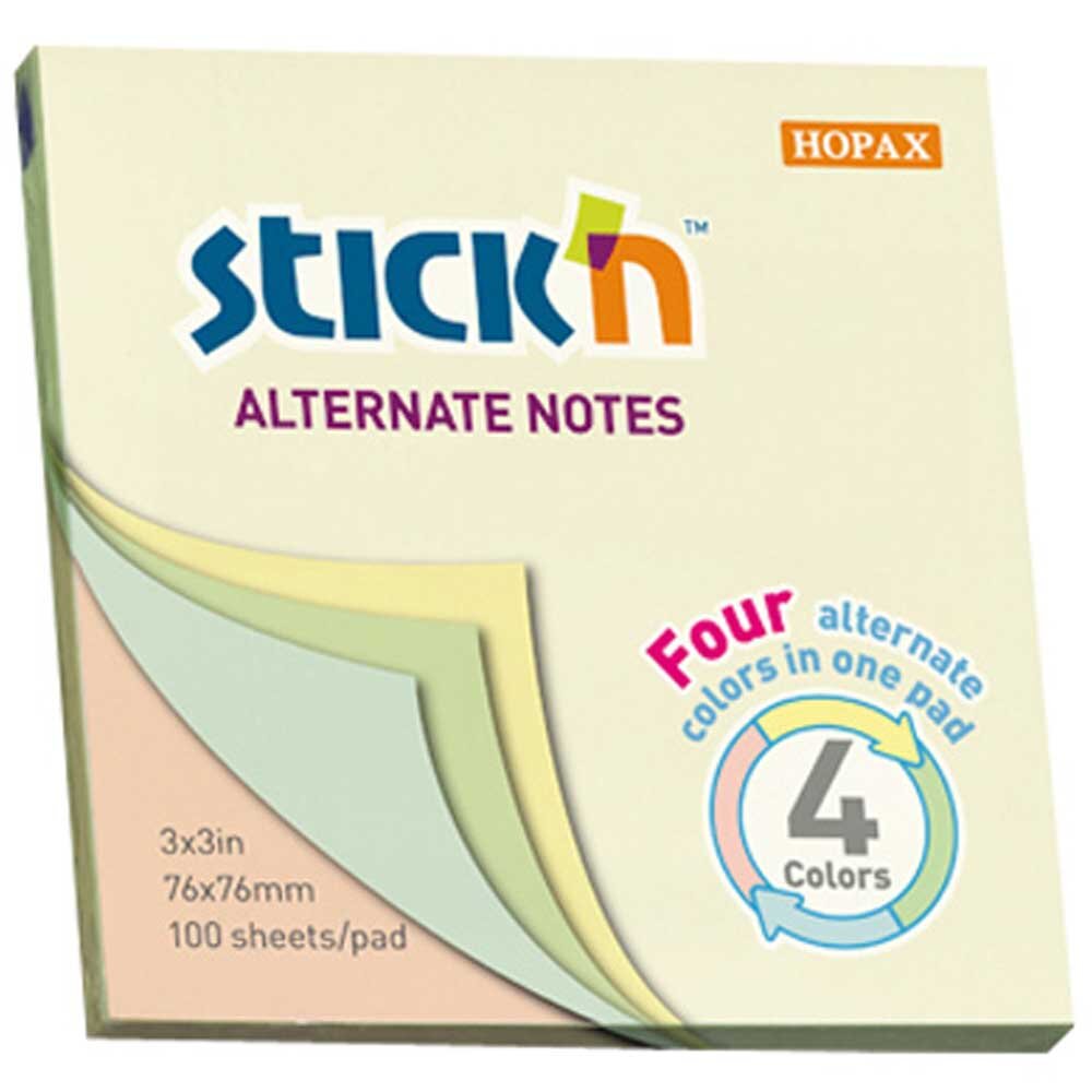 Gıpta Stickn Yapışkanlı Not Kağıdı Pastel 4 Renk 76x76 100 YP 21821 - 1
