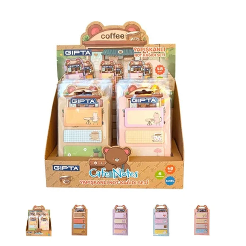 Gıpta Yapışkanlı Not-Cafe Notes 20yp 4 Parça 48 Li Stand K0134 - 1