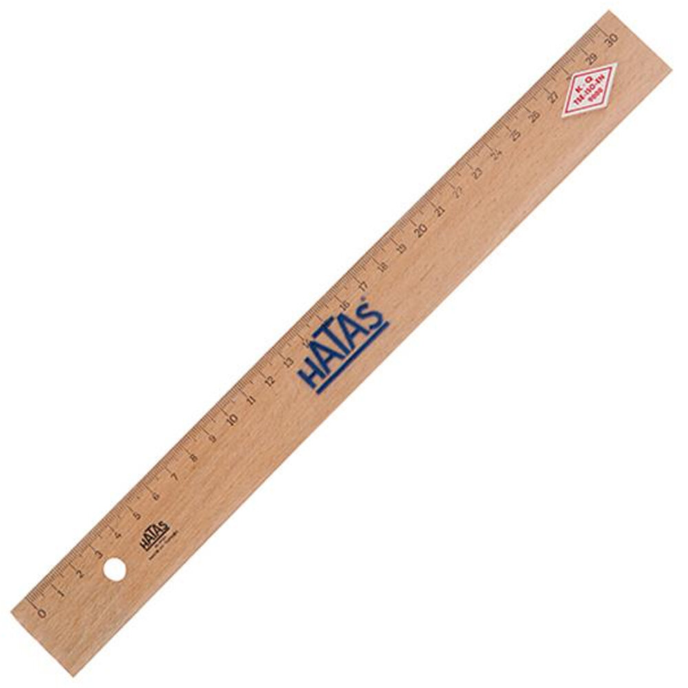 Hatas Tahta Cetvel Takviyesiz 30 Cm 0035 - 1