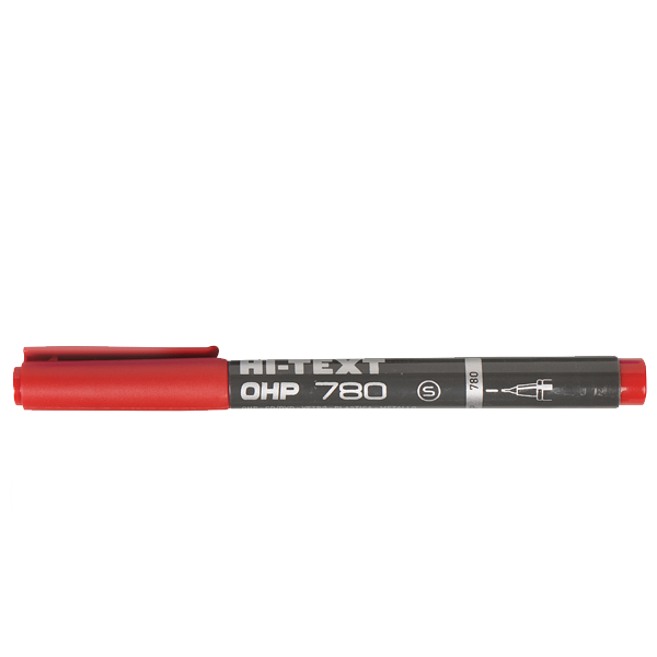 Hi-Text Asetat Kalemi Permanent S Seri Kırmızı 780 - 1