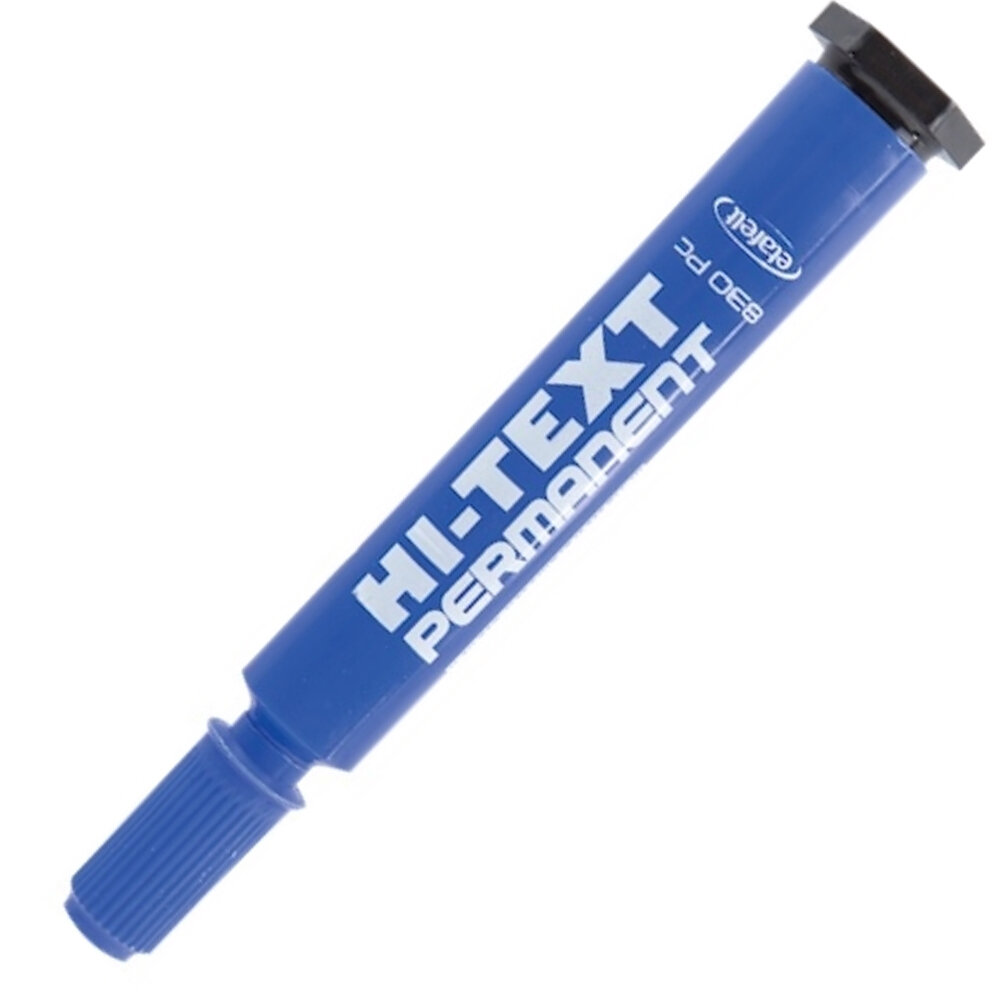Hi-Text Markör Permanent Kesik Uçlu Mavi 830PC - 1