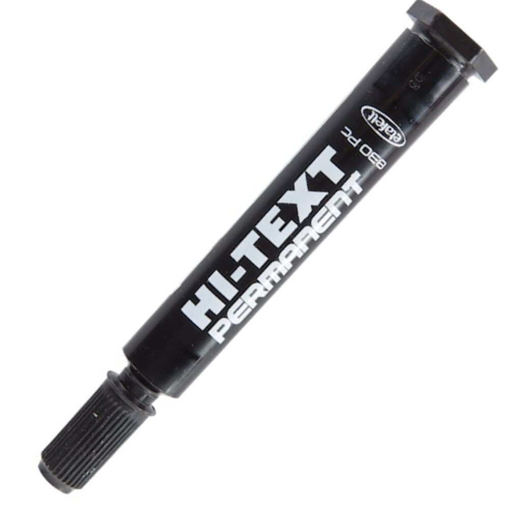 Hi-Text Markör Permanent Kesik Uçlu Siyah 830PC - 1