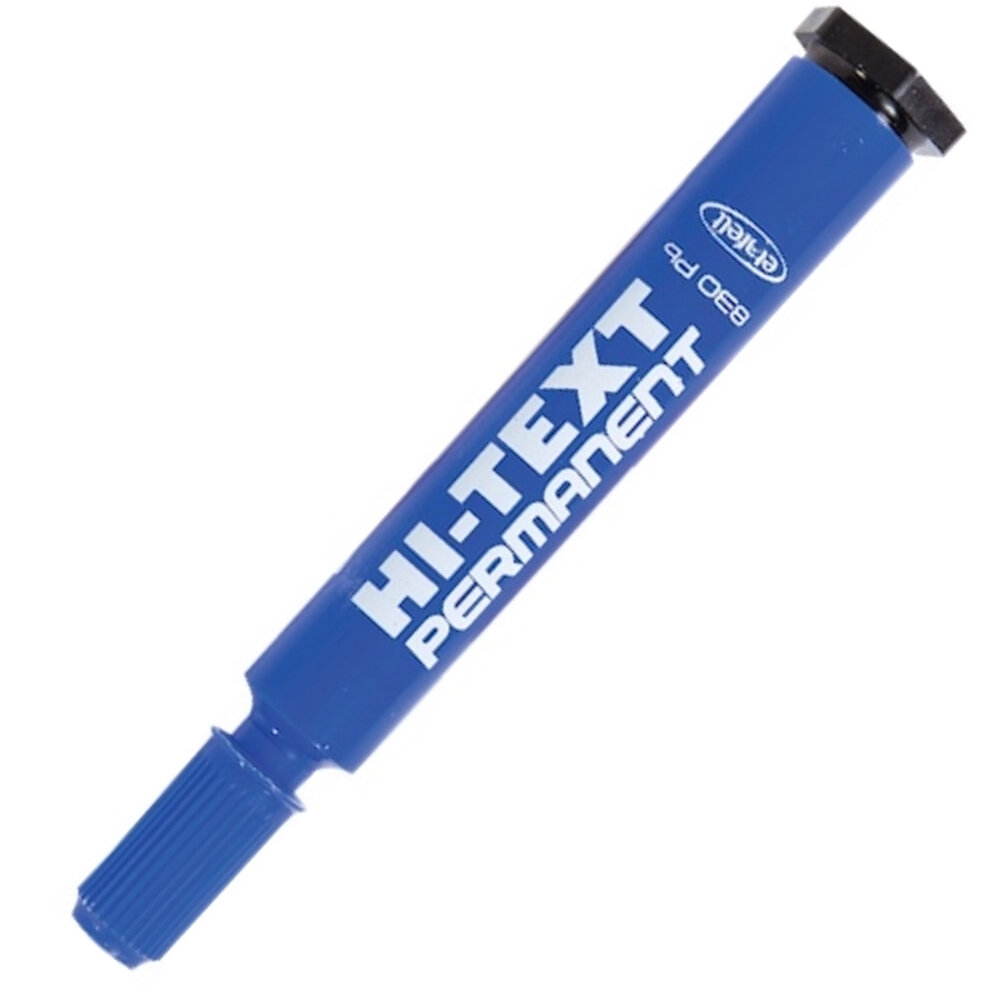 Hi-Text Markör Permanent Yuvarlak Uçlu Mavi 830PB - 1