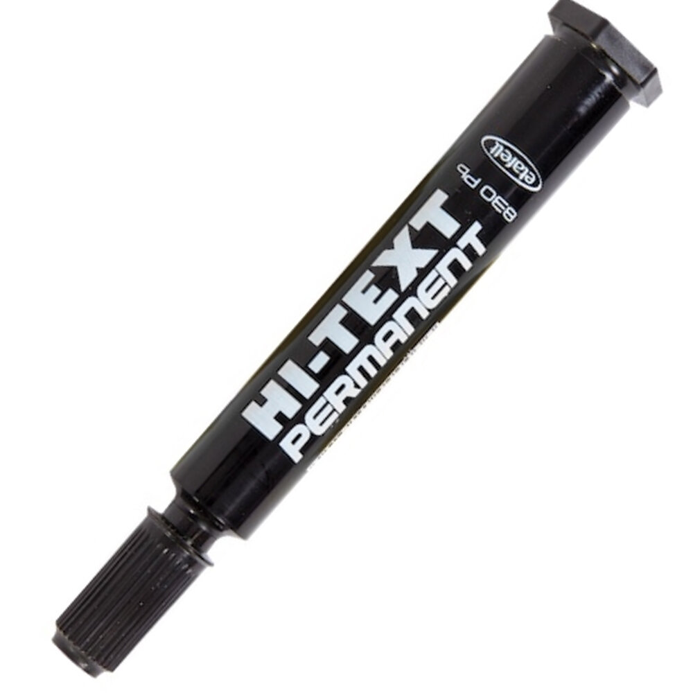 Hi-Text Markör Permanent Yuvarlak Uçlu Siyah 830PB - 1