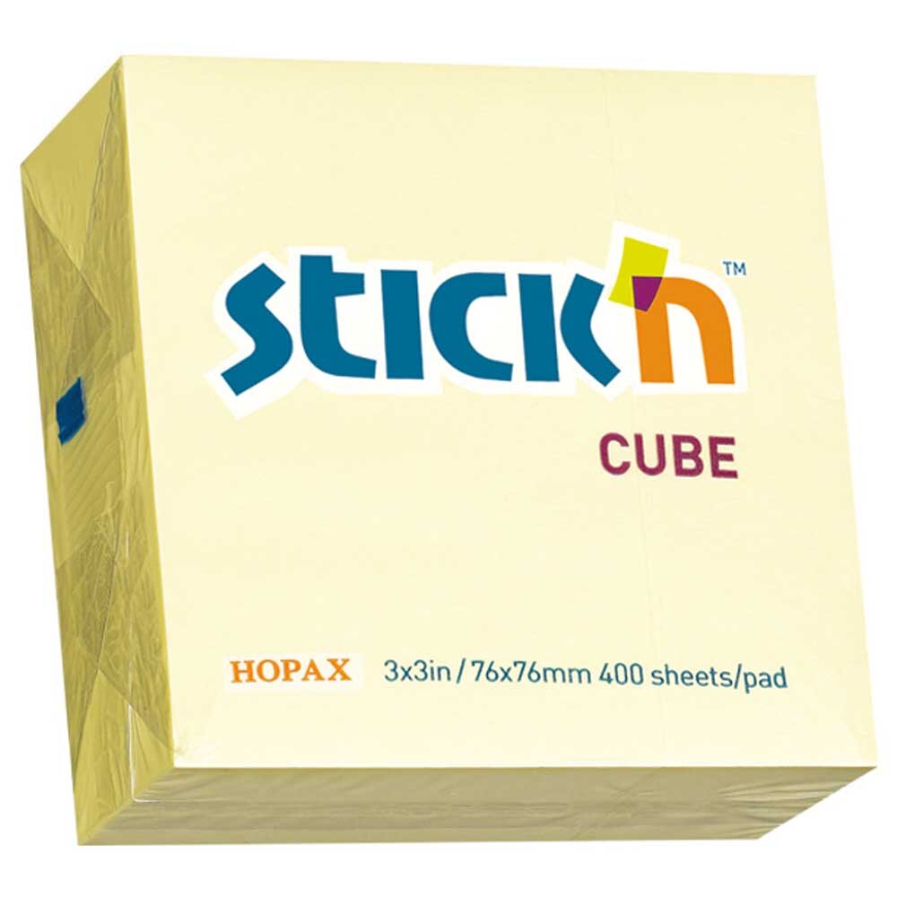 Hopax Stickn Yapışkanlı Not Kağıdı 400 YP 76x76 Sarı 21072 - 1
