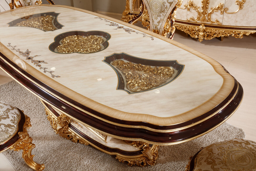 Hünkar Yemek Odası Takımı, Kahverengi - 4