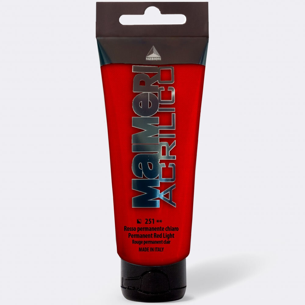 Mai Acrilico 200ml Permanent Red light - 1