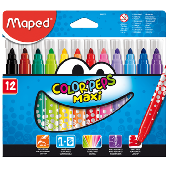 Maped Keçeli Kalem Maxi 12 Renk 846020
