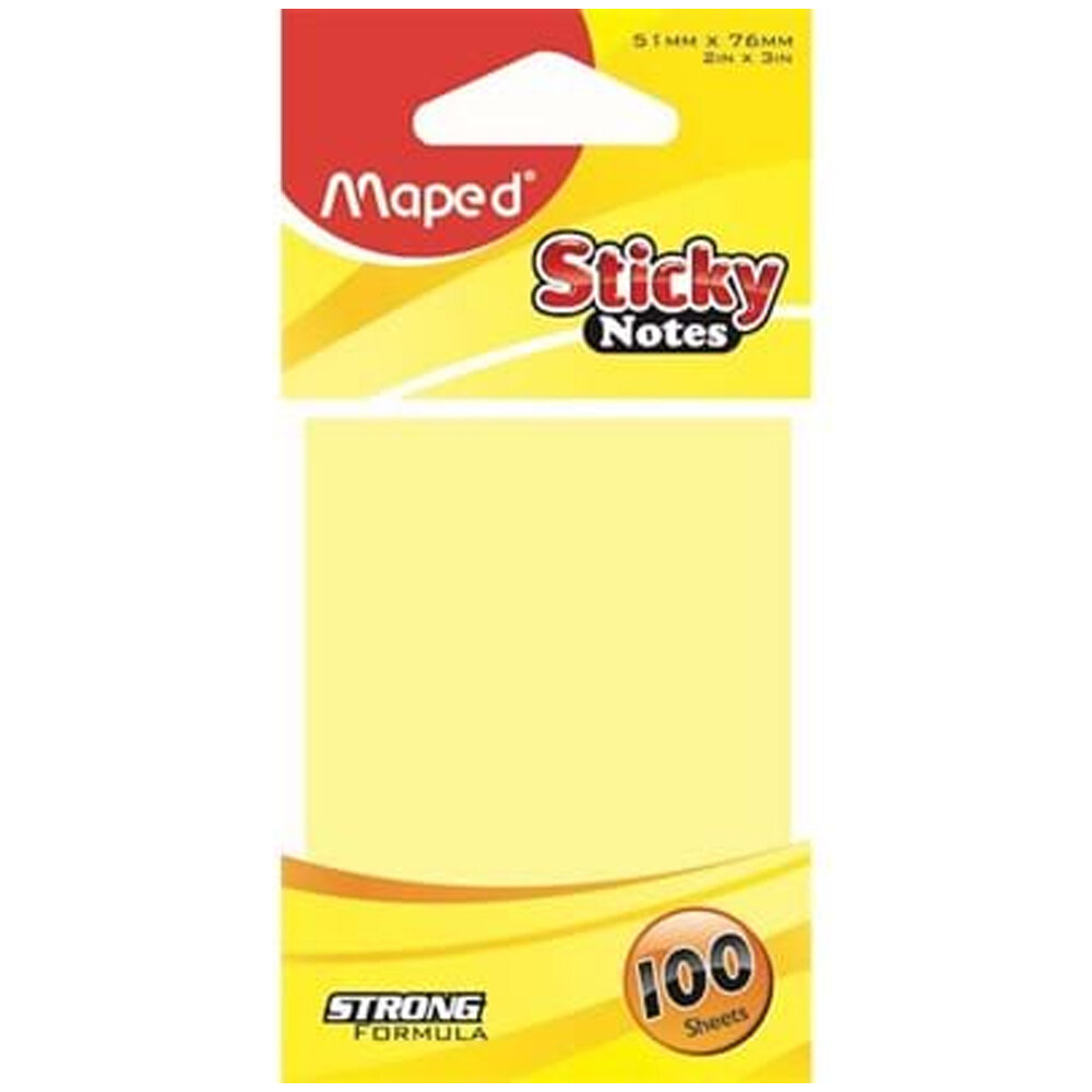 Maped Yapışkanlı Not Kağıdı 100 LÜ 51x76 Karışık Renk 758410 - 1