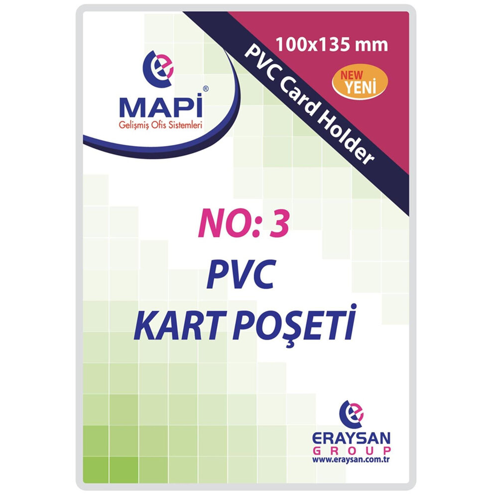 Mapi Kart Poşeti Dikey PVC NO3 100x135 Şeffaf 910 10 37 - 1