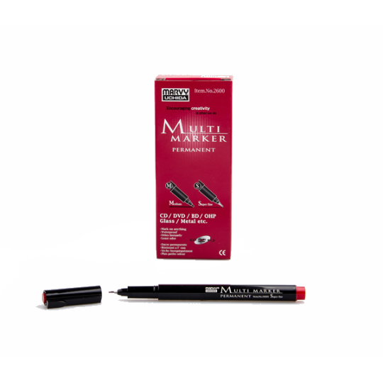 Marvy Asetat Kalemi Permanent S Seri Kırmızı 2600S-2