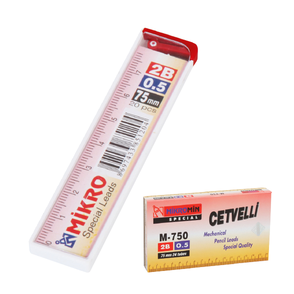 Mikro Min Cetvelli 2B 75 MM 0.5 MM M-750 - 1