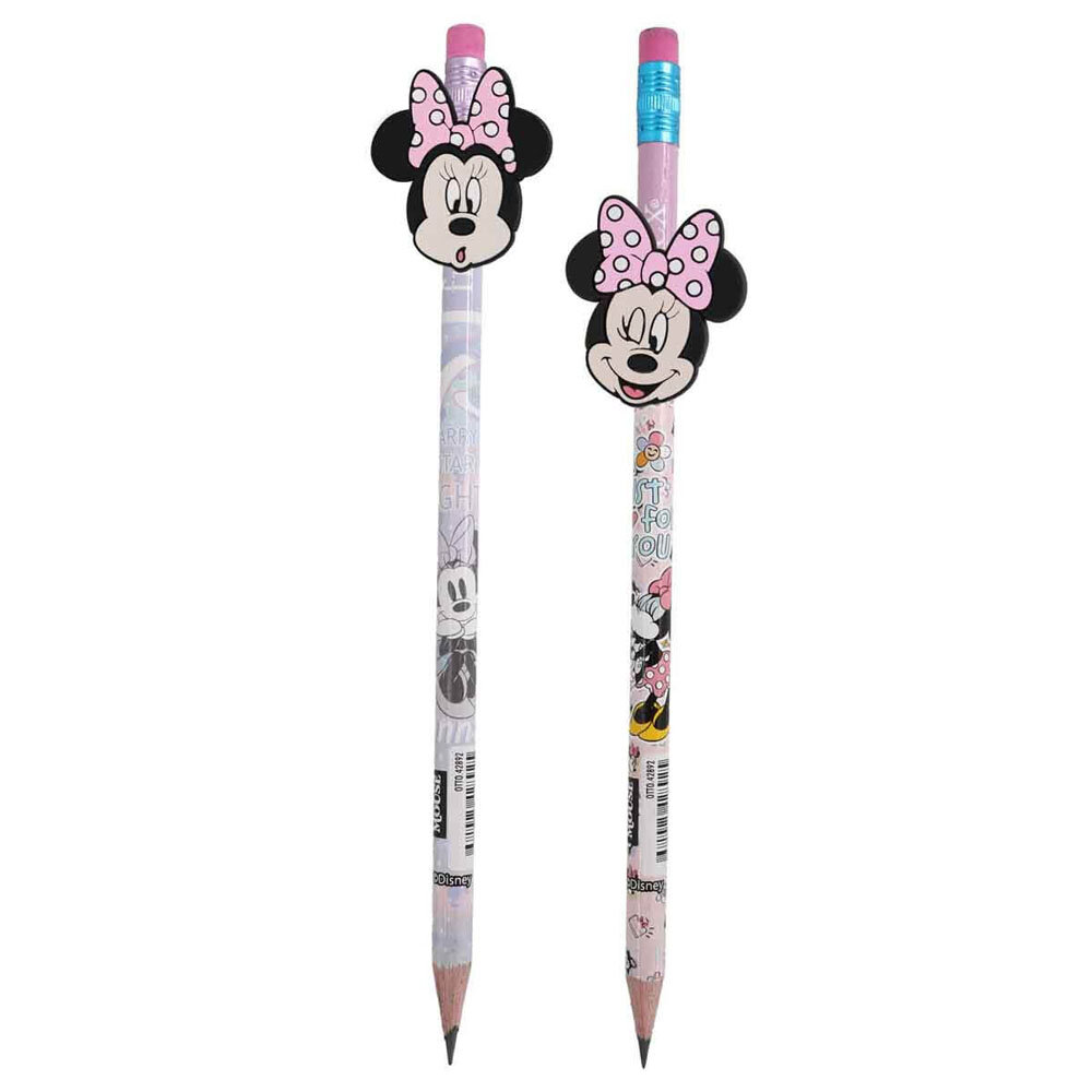 Minnie Mouse Figürlü Kurşun Kalem 2Li Paket Jfu-Att - 1