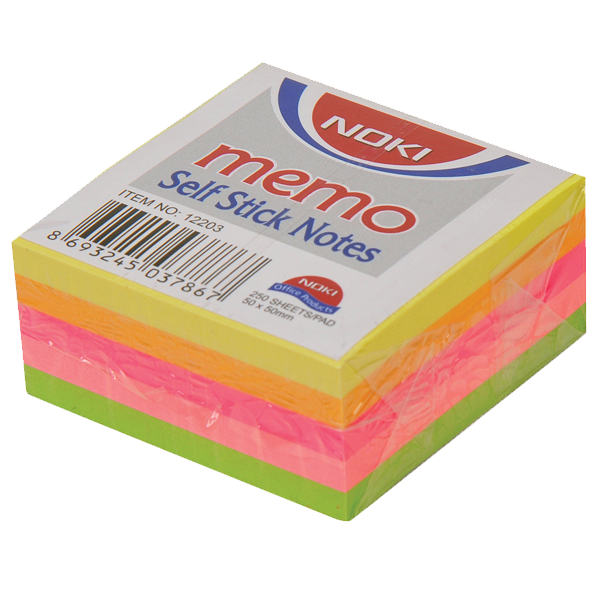 Noki Yapışkanlı Not Kağıdı 50x50 Pastel Küp Bl No:12203 - 1