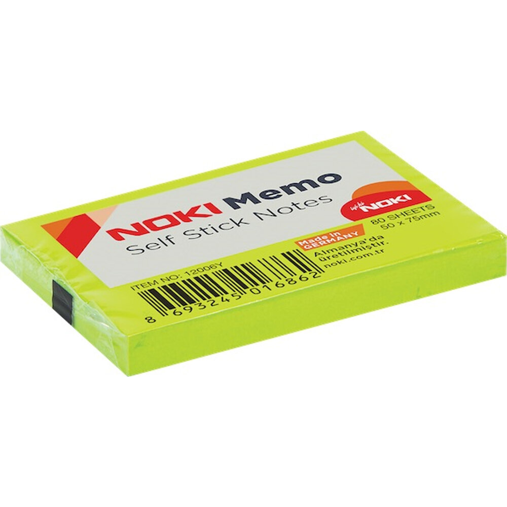 Noki Yapışkanlı Not Kağıt 51x75 Yeşil No:12006Y - 1