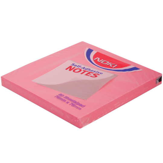 Noki Yapışkanlı Not kağıt 76x76 A.Pembe 12166