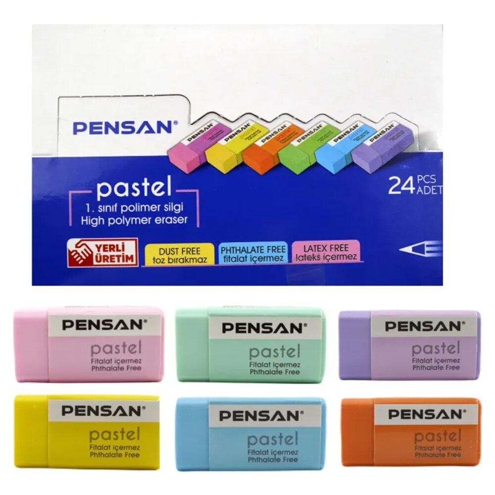 Pensan Silgi Pastel 24 LÜ PSS-24P - 1