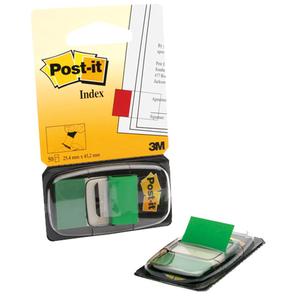 Post-it İndeks 50 Lİ Yeşil 680-3 - 1