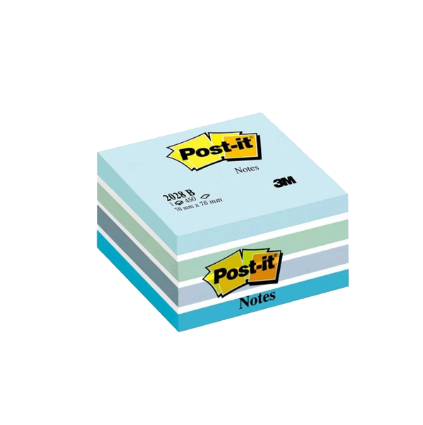 Post-it Yapışkanlı Not Kağıdı Küp 450 YP 76x76 Mavi 2028-B - 1