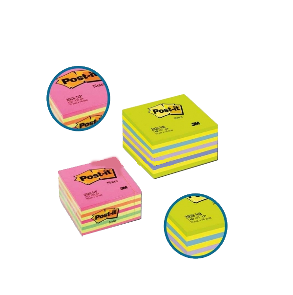 Post-it Yapışkanlı Not Kağıdı Küp Gökkuşağı 450 YP 76x76 Yeşil Tonları 2028-NB - 1