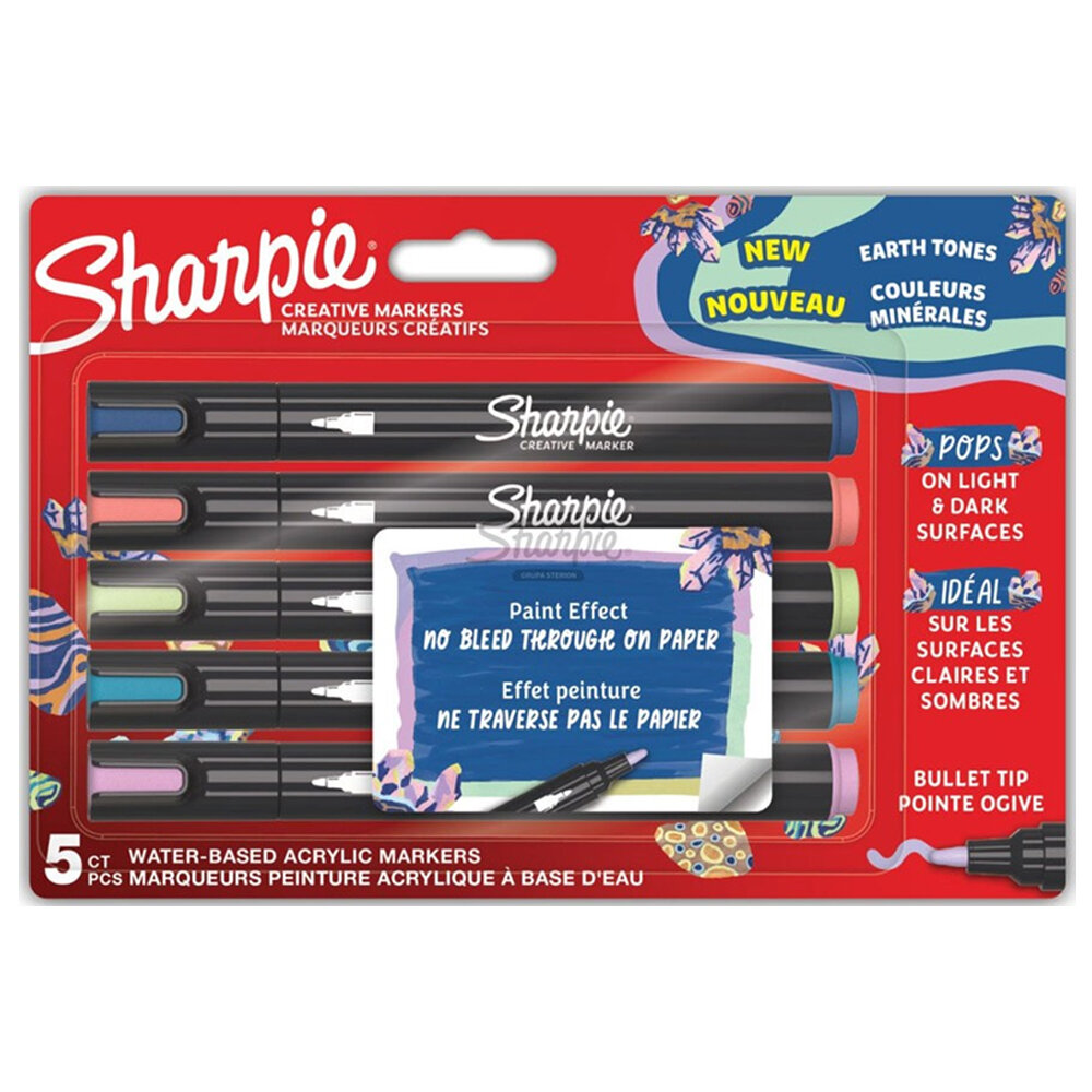 Sharpie Markör Akrilik Doğa Tonları Yuvarlak Uç 5 Li Bl Sh-2213380 - 1